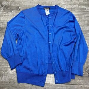 Patagonia Sweatshirt Mens Medium Blue Merino Wool Button Cardigan Lightweight